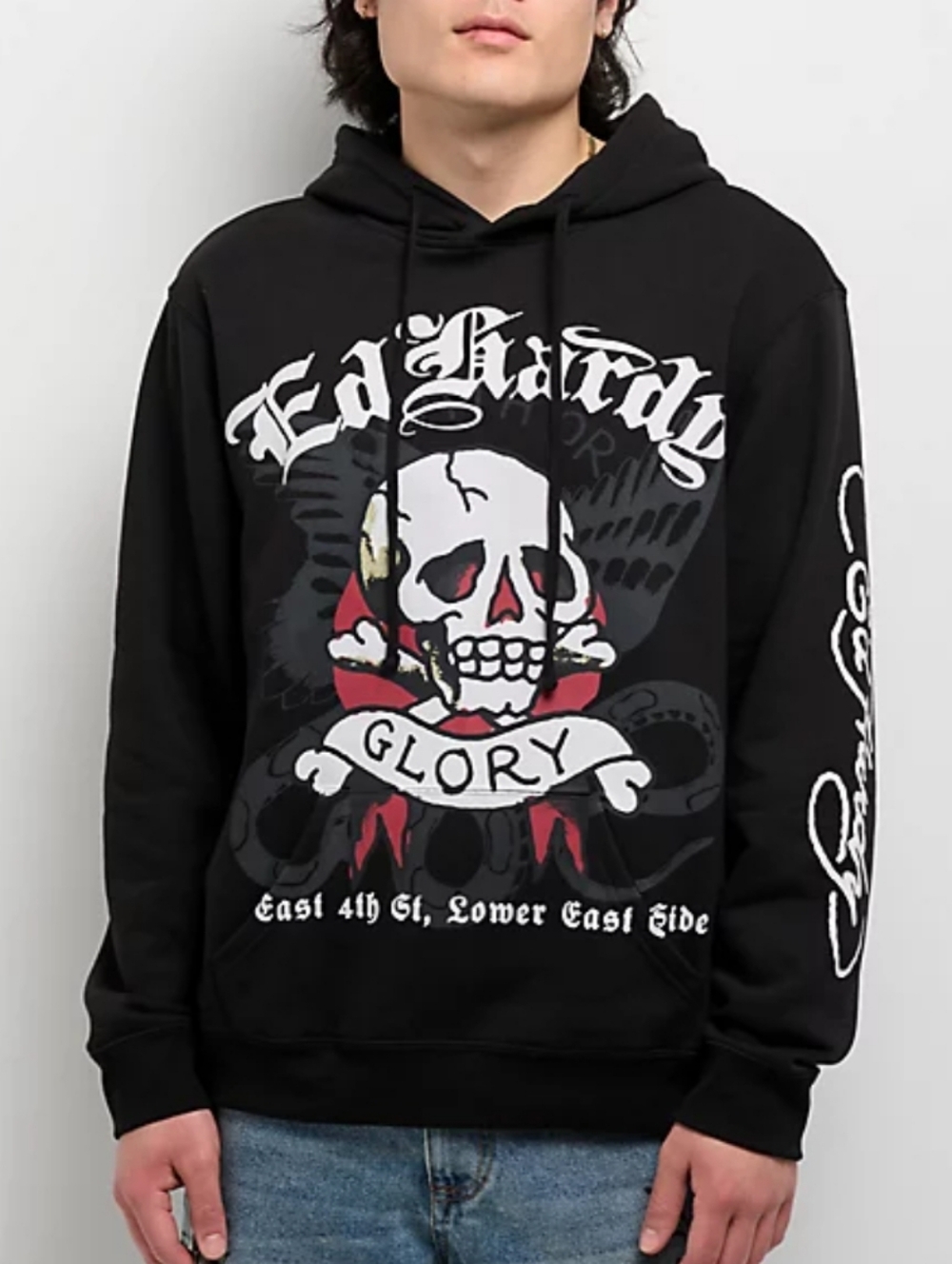 New Ed Hardy Skull Death Or Glory Hoodies